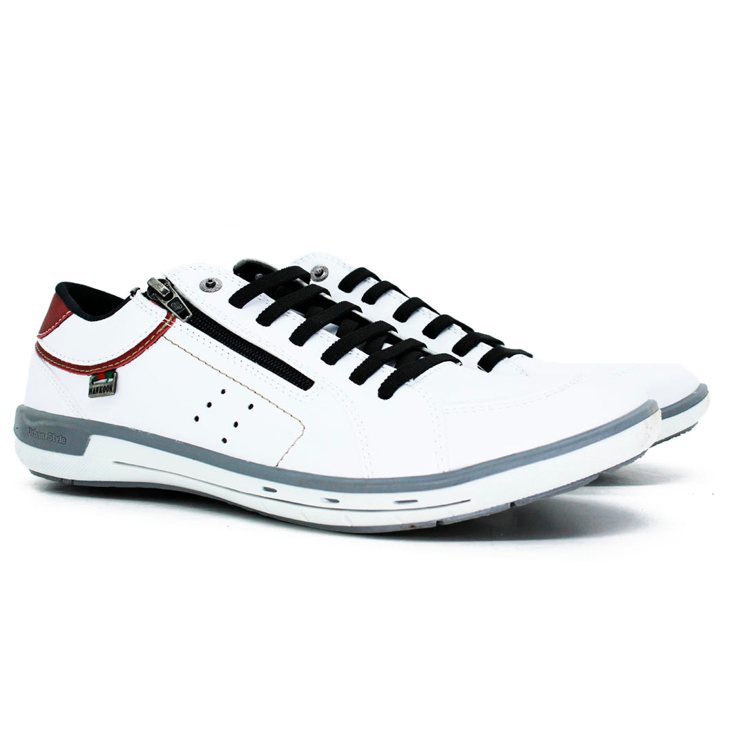 Sapatênis Casual Masculino Linha Conforto Premium cor Branco