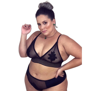 Conjunto Ilusion Divina Plus Size Linha Premium cor Preto