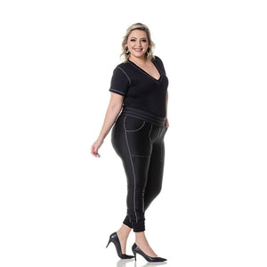 Calça Feminina Jogger Power Cierre Linha Premium cor Preto