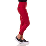 Calça Feminina Jogger Power Cierre Premium cor Vermelho