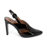 Scarpin Feminino Salto 11cm Cone Social Bico Fino cor Preto